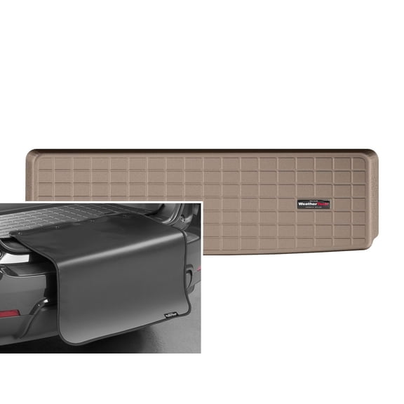 WeatherTech Cargo Trunk Liner with Bumper Protector compatible with Yukon, Tahoe, Escalade - Behind 3rd Row w/ Bumper Protector, Tan