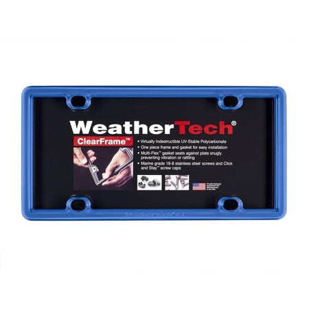 WeatherTech ClearFrame License Plate Frame, Baby Blue
