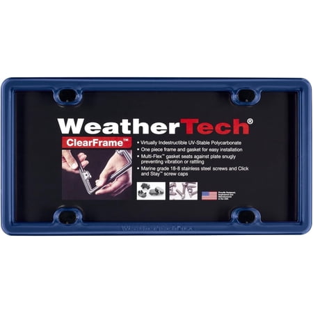 WeatherTech ClearFrame License Plate Frame, Navy Blue
