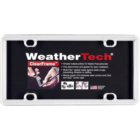 WeatherTech ClearFrame License Plate Frame, White