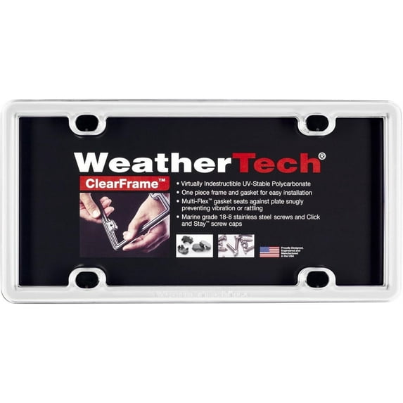 WeatherTech ClearFrame License Plate Frame, White