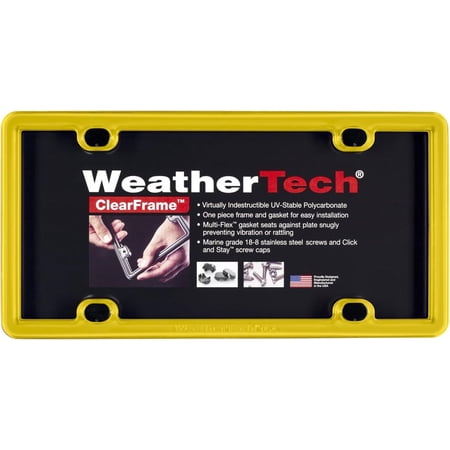 WeatherTech ClearFrame License Plate Frame, Yellow