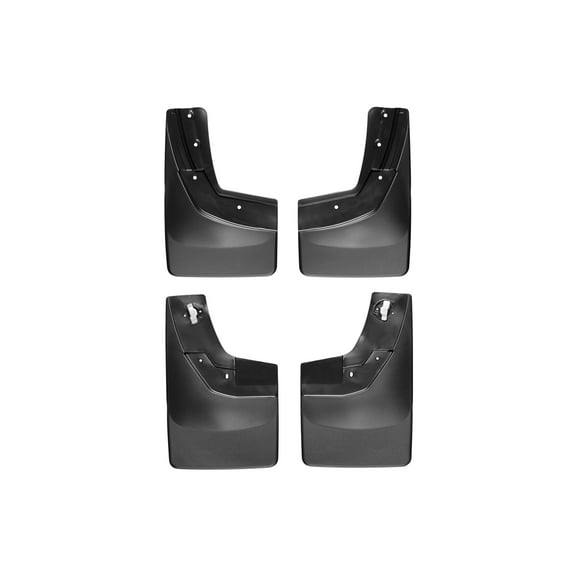 WeatherTech Custom No Drill Splash Guard MudFlaps compatible with Chevrolet Silverado 2500HD/3500HD, Silverado LD 1500, Silverado 1500, Front & Rear Set - Black