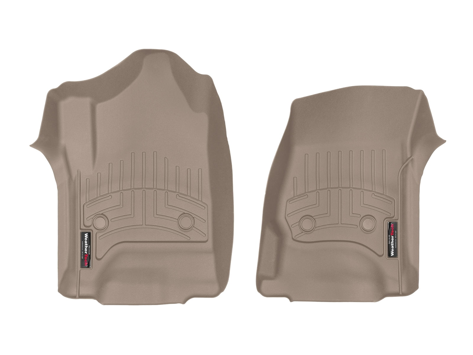 WeatherTech Custom Fit FloorLiners compatible with Sierra 2500HD/3500HD, Silverado 2500HD/3500HD - 1st Row (Driver & Passenger), Tan
