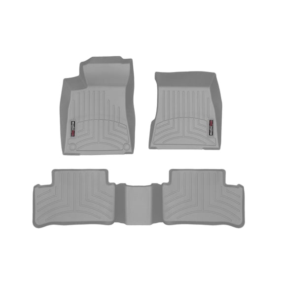 WeatherTech Custom Fit FloorLiners compatible with Mercedes AMG A 35 Sedan, AMG CLA 45, CLA-Class, CLA Coupe, A-Class, A-Class Sedan - 1st & 2nd Row, Grey
