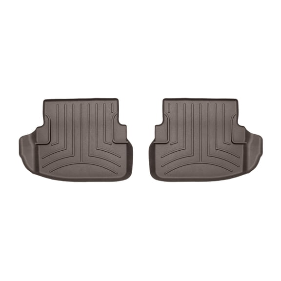 WeatherTech Custom Fit FloorLiners compatible with Mercedes AMG C 63 S, C-Class, AMG C 43 Coupe, AMG C 63 Coupe, AMG C 63, C-Class Coupe - 2nd Row (2-Piece Liner), Cocoa