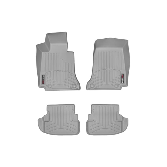 WeatherTech Custom Fit FloorLiners compatible with Mercedes AMG C 43, C-Class Coupe, C-Class, AMG C 63, AMG C 43 Coupe, AMG C 63 Coupe - 1st & 2nd Row (2-pc. Rear Liner), Grey