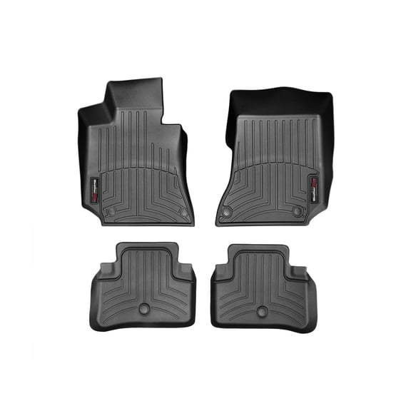 WeatherTech Custom Fit FloorLiners compatible with Mercedes AMG CLS 63 S, CLS 63 AMG, CLS-Class, CLS 63 AMG S - 1st & 2nd Row (2-pc. Rear Liner), Black