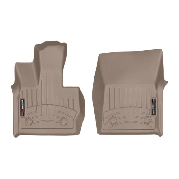 WeatherTech Custom Fit FloorLiners compatible with Mercedes AMG G 63, AMG G 63 SUV, G-Class, G-Class SUV, gclasssuveqtech - 1st Row (Driver & Passenger), Tan