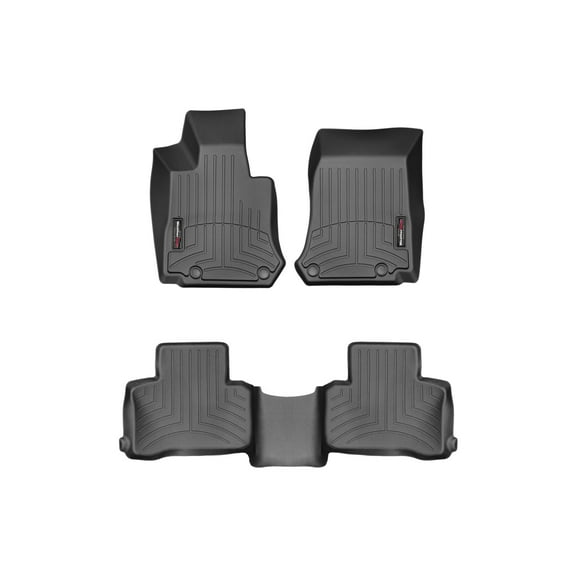 WeatherTech Custom Fit FloorLiners compatible with Mercedes GLC Coupe, GLC SUV, AMG GLC 43, AMG GLC 63 SUV, AMG GLC 43 SUV, AMG GLC 63 - 1st & 2nd Row, Black