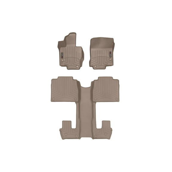 WeatherTech Custom Fit FloorLiners compatible with Mercedes GLS-Class, GLS SUV, AMG GLS 63 SUV, AMG GLS 63 - Complete Set (1st Row, 1-Piece 2nd/3rd Row), Tan