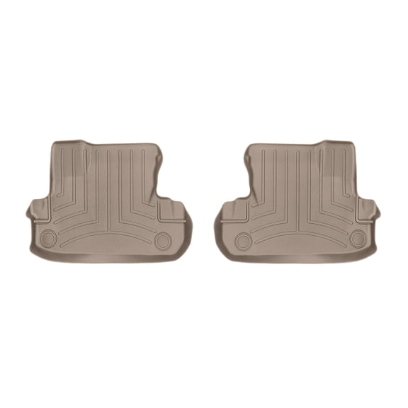 WeatherTech Custom Fit FloorLiners compatible with Mercedes AMG S 65, S-Class Coupe, AMG S 65 Coupe, S 63 AMG, S-Class, S-Class Cabriolet - 2nd Row, Tan