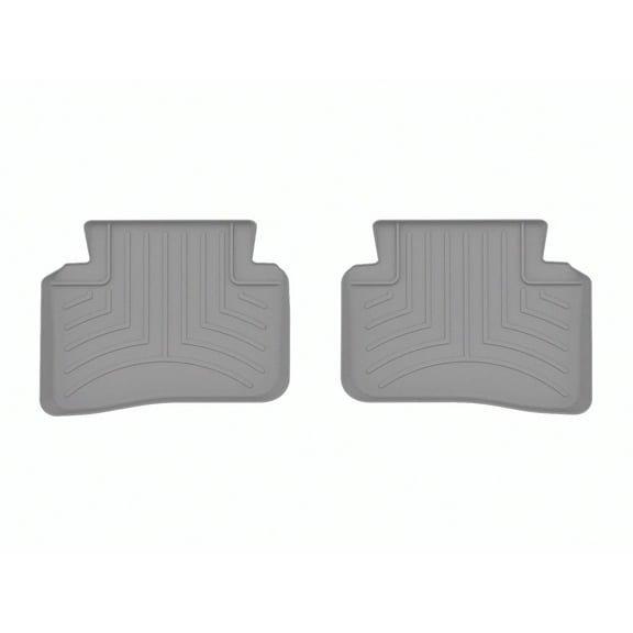 WeatherTech Custom Fit FloorLiners compatible with Mercedes AMG C 43 Sedan, C-Class Sedan, AMG C 63 S E Performance Sedan - 2nd Row (2-Piece Liner), Grey