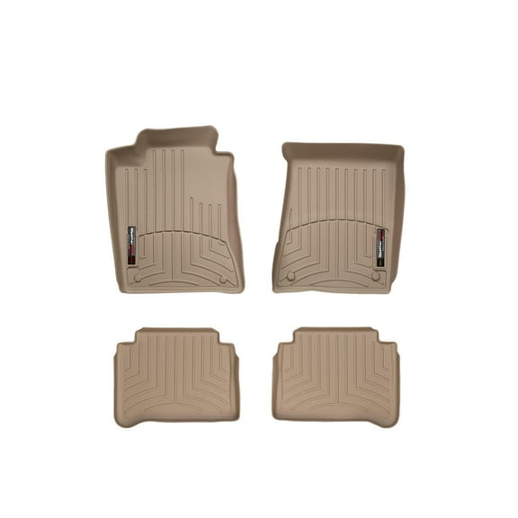 WeatherTech Custom Fit FloorLiners compatible with Mercedes CLS 55 AMG, CLS 63 AMG, CLS-Class, E-Class, E 55 AMG, E 63 AMG - 1st & 2nd Row (2-pc. Rear Liner), Tan