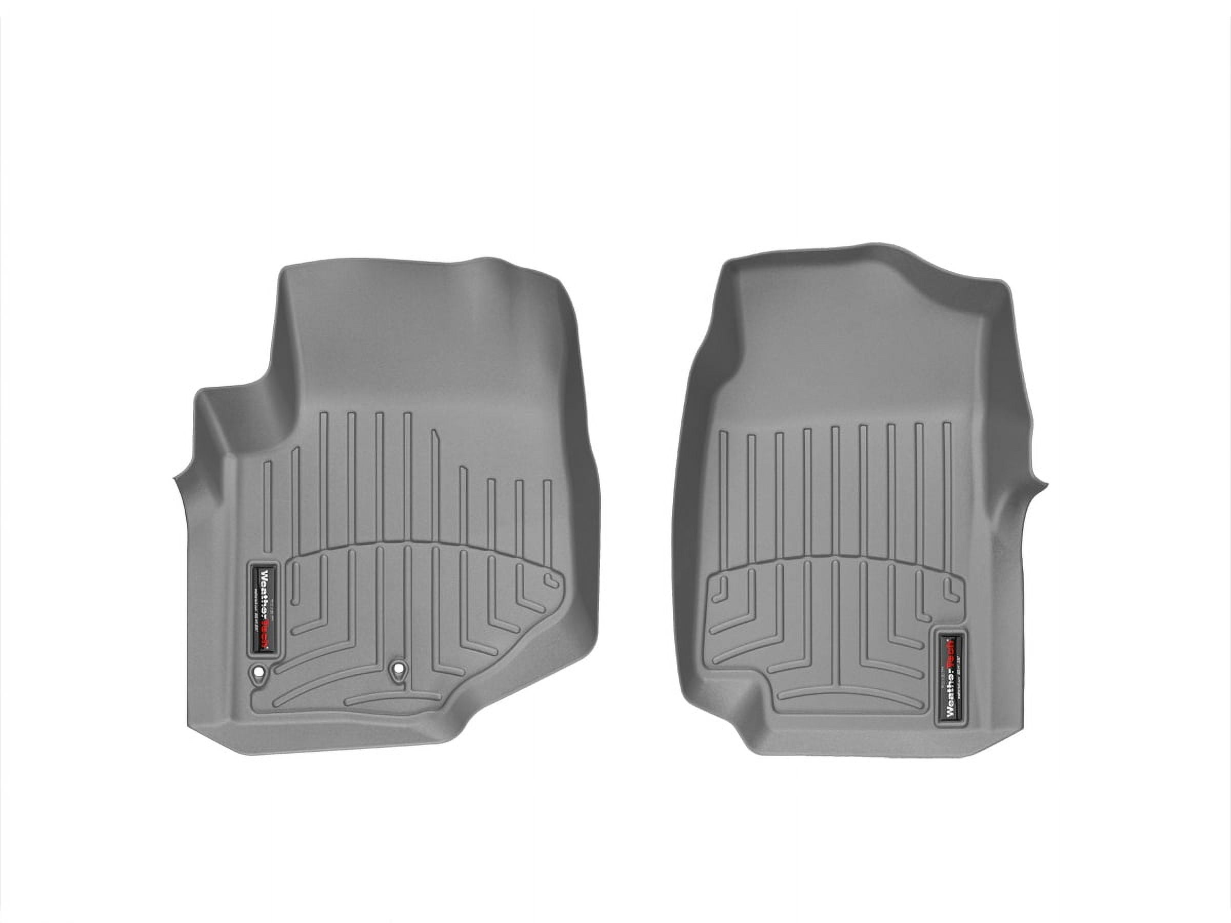 WeatherTech Custom Fit FloorLiners compatible with TrailBlazer EXT, Envoy, Envoy Denali, Envoy XL Denali, Envoy XUV, Rainier - 1st Row (Driver & Passenger), Grey