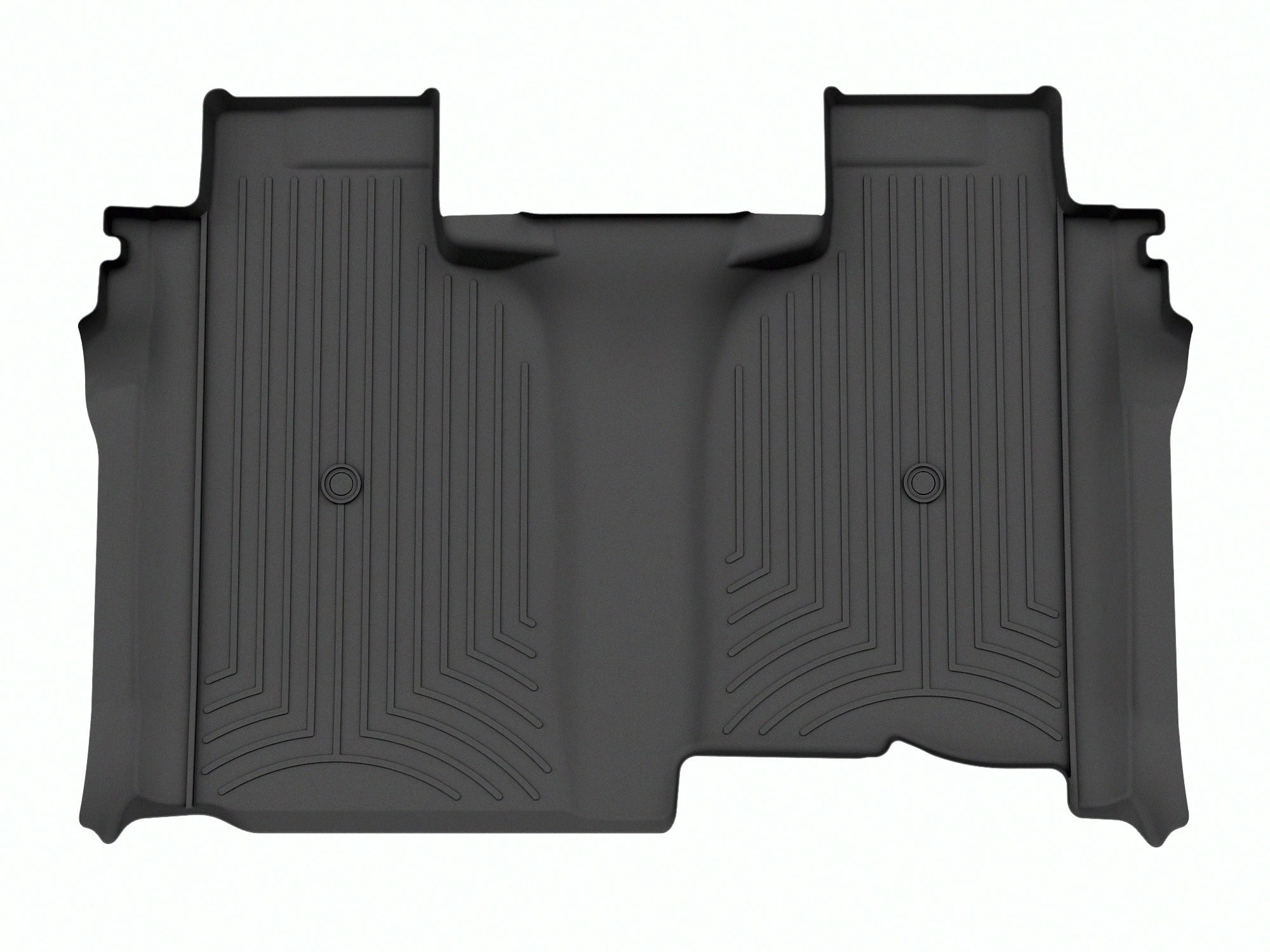 WeatherTech Custom Fit FloorLiners compatible with Silverado 1500, Silverado 2500HD/3500HD, Silverado 1500 LTD, Sierra 1500 Limited, Sierra 1500, Sierra 2500HD/3500HD - 2nd Row, Black