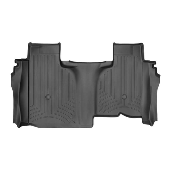 WeatherTech Custom Fit FloorLiners compatible with Silverado 1500, Sierra 2500HD/3500HD, Silverado 2500HD/3500HD, Sierra 1500 Limited - 2nd Row, Black
