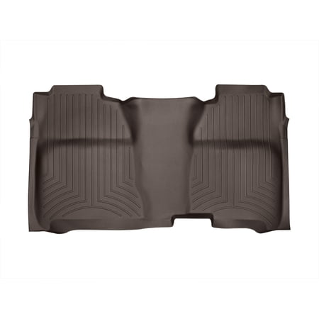 WeatherTech Custom Fit FloorLiners compatible with Silverado 2500HD/3500HD, Sierra 2500HD/3500HD - 2nd Row (full coverage), Cocoa