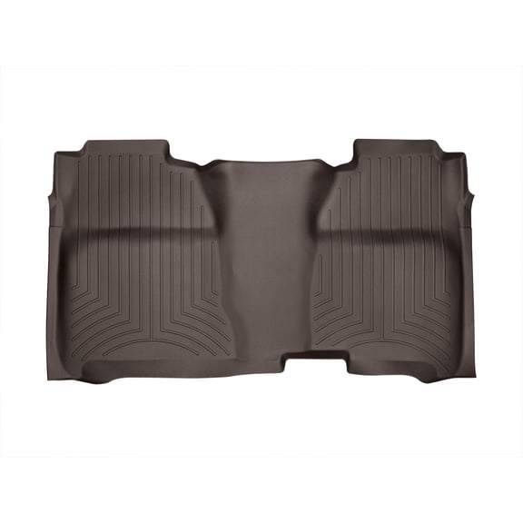 WeatherTech Custom Fit FloorLiners compatible with Silverado 2500HD/3500HD, Sierra 2500HD/3500HD - 2nd Row (full coverage), Cocoa