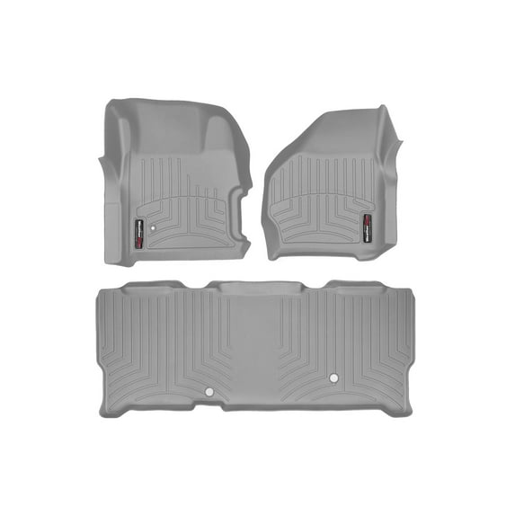 WeatherTech Custom Fit FloorLiners compatible with 1999-2007 Ford Super Duty - 1st & 2nd Row, Grey