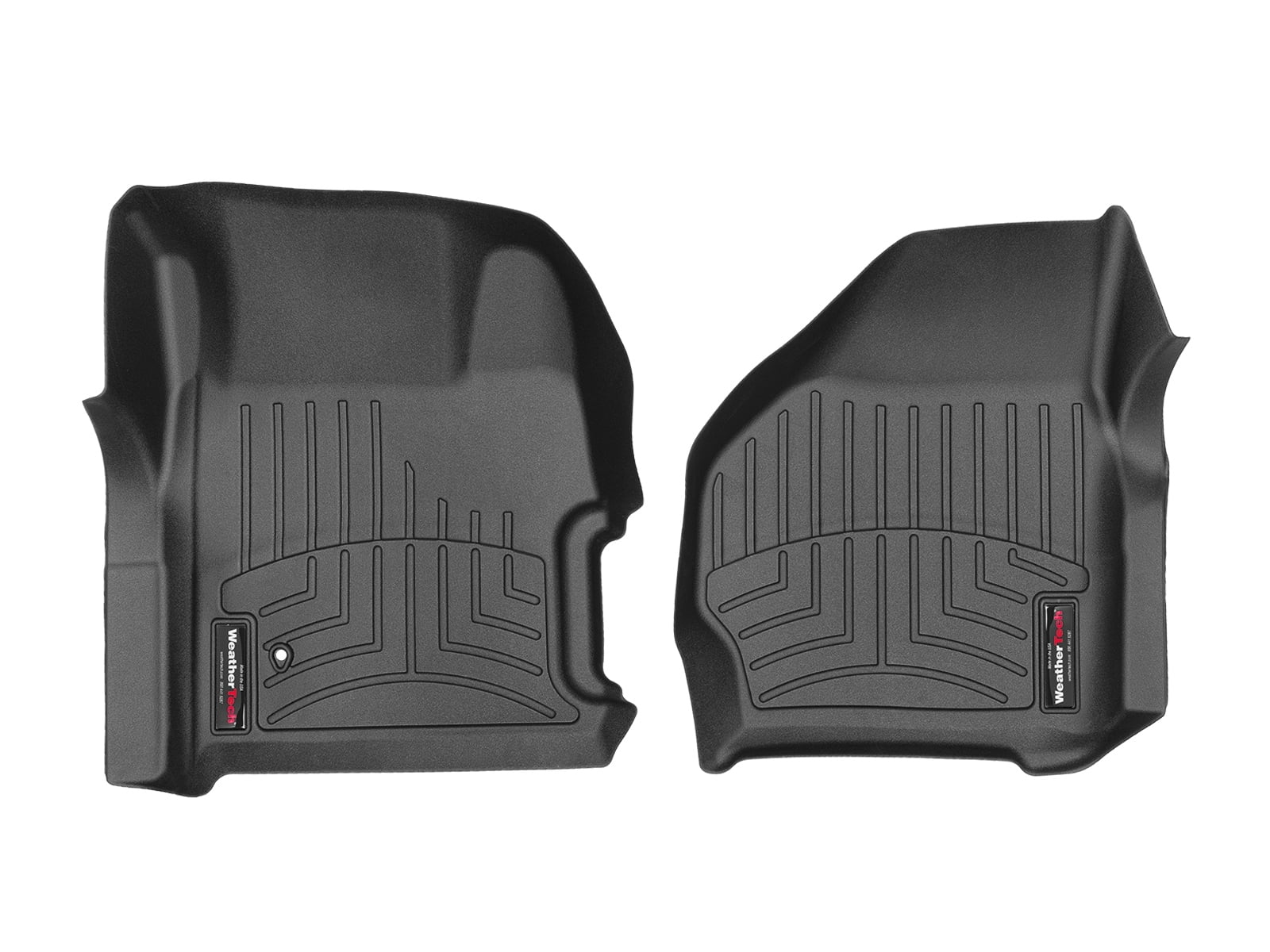 WeatherTech Custom Fit FloorLiners compatible with 1999-2007 Ford Super Duty - 1st Row (Driver & Passenger), Black