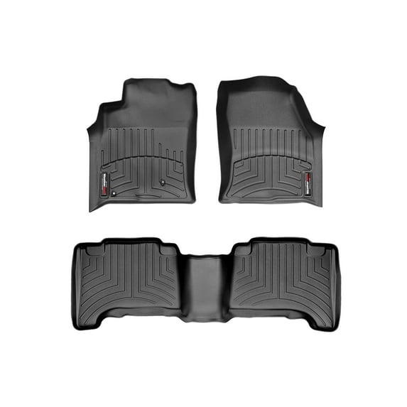 WeatherTech Custom Fit FloorLiners compatible with 2003-2009 Lexus GX - 1st & 2nd Row, Black