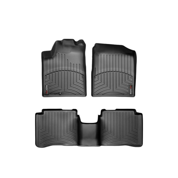 WeatherTech Custom Fit FloorLiners compatible with 2004-2008 Nissan Maxima - 1st & 2nd Row, Black