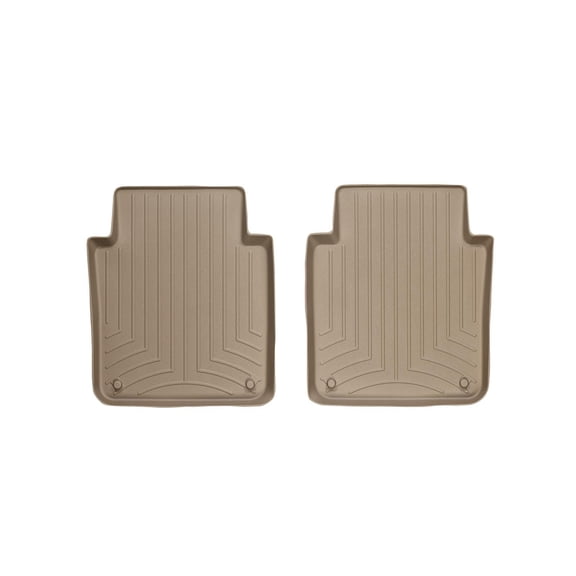 WeatherTech Custom Fit FloorLiners compatible with 2004-2010 Audi A8L - 2nd Row (2-Piece Liner), Tan