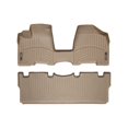 thumbnail image 1 of WeatherTech Custom Fit FloorLiners compatible with 2004-2010 Toyota Sienna - 1st Row Over-The-Hump & 2nd Row, Tan, 1 of 5