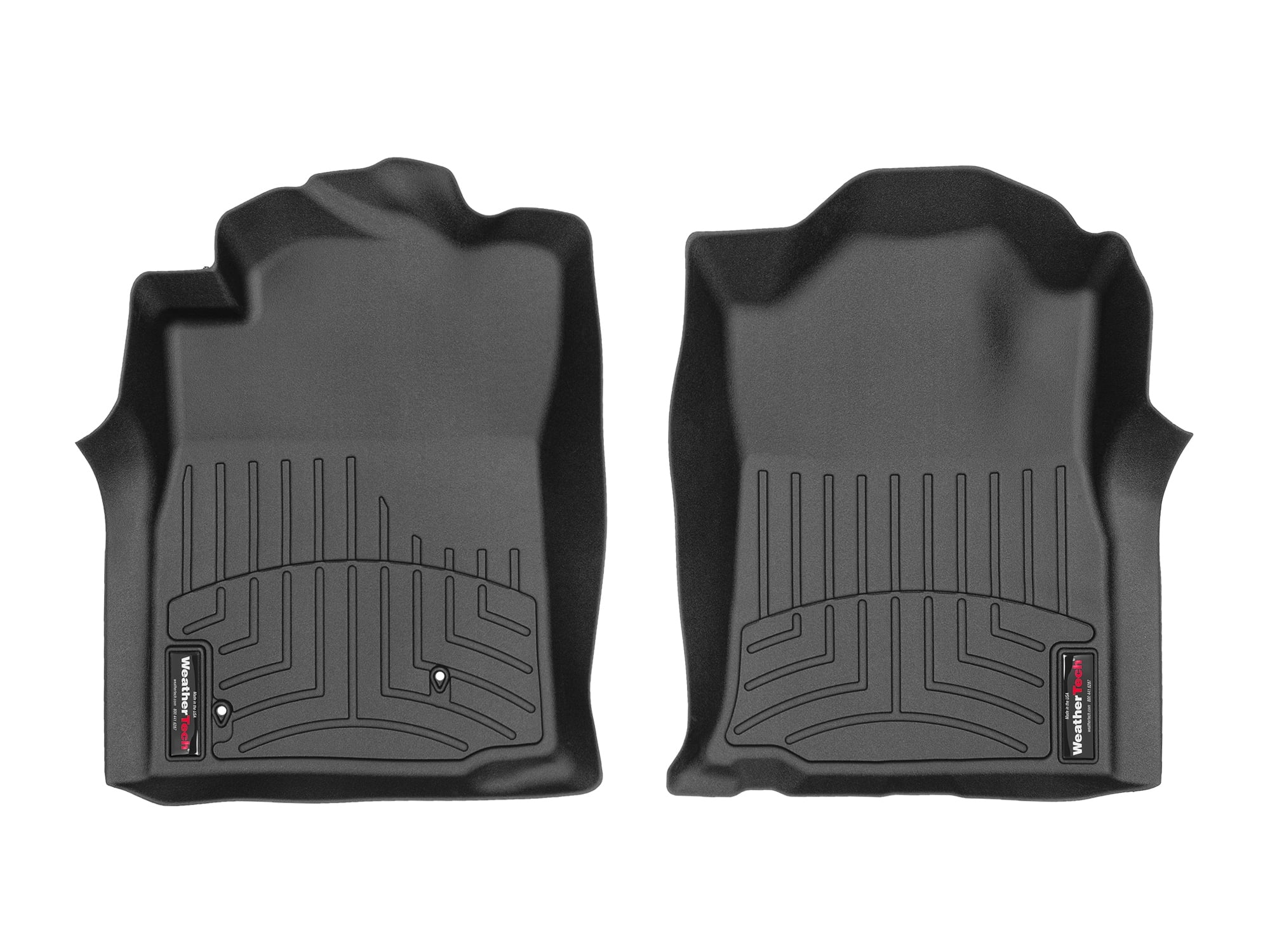 WeatherTech Custom Fit FloorLiners compatible with 2005-2007 Toyota Tacoma - 1st Row (Driver & Passenger), Black