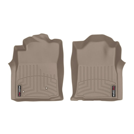 WeatherTech Custom Fit FloorLiners compatible with 2005-2007 Toyota Tacoma - 1st Row (Driver & Passenger), Tan