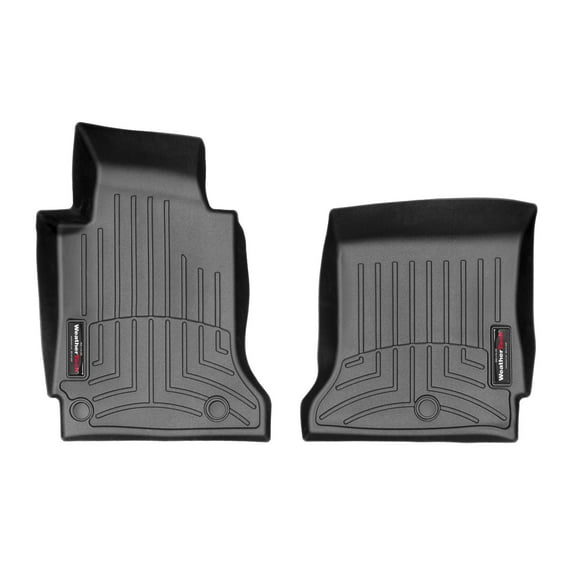 WeatherTech Custom Fit FloorLiners compatible with 2005-2013 Chevrolet Corvette - 1st Row (Driver & Passenger), Black