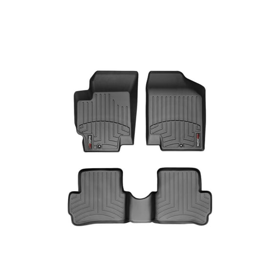 WeatherTech Custom Fit FloorLiners compatible with 2006-2009 Hyundai Accent - 1st & 2nd Row, Black