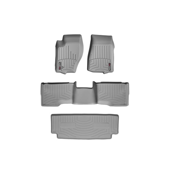WeatherTech Custom Fit FloorLiners compatible with 2006-2010 Jeep Commander - Complete Set (1st, 2nd, & 3rd Row), Grey