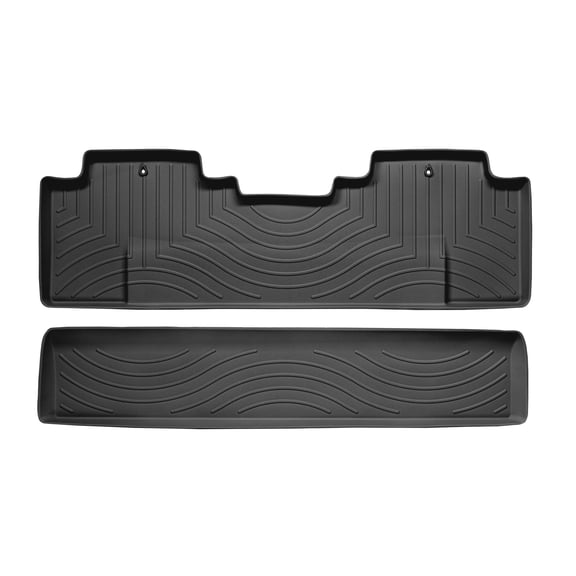 WeatherTech Custom Fit FloorLiners compatible with 2006-2014 Honda Ridgeline - 2nd Row, Black