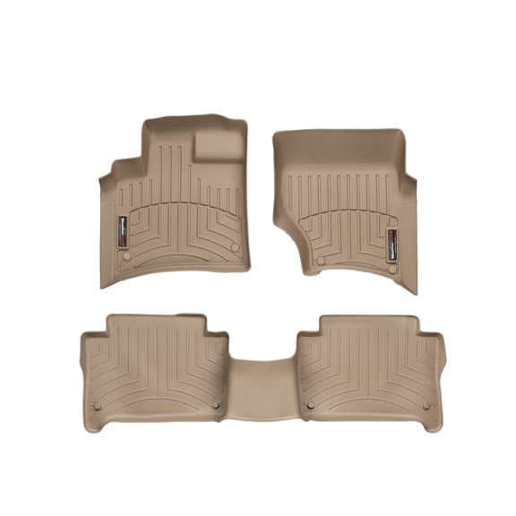WeatherTech Custom Fit FloorLiners compatible with 2011-2015 Audi Q7 - 1st & 2nd Row, Tan