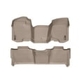 thumbnail image 1 of WeatherTech Custom Fit FloorLiners compatible with 2007-2010 Chevrolet Tahoe - 1st Row Over-The-Hump & 2nd Row, Tan, 1 of 5