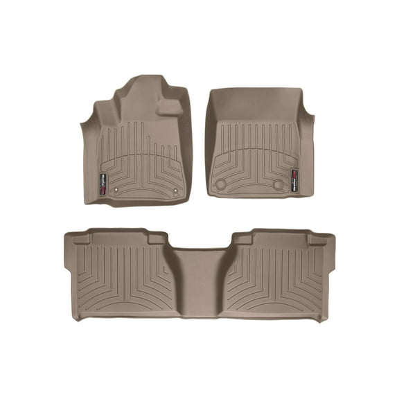 WeatherTech Custom Fit FloorLiners compatible with 2007-2011 Toyota Tundra - 1st & 2nd Row, Tan