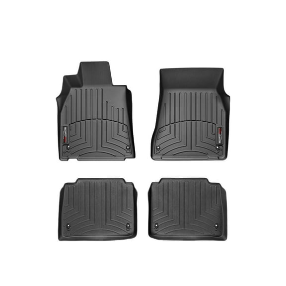 WeatherTech Custom Fit FloorLiners compatible with 2007-2012 Lexus LS - 1st & 2nd Row (2-pc. Rear Liner), Black