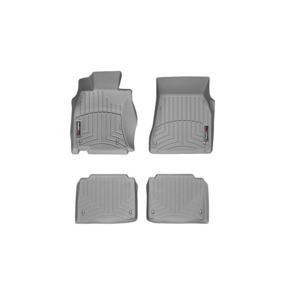 WeatherTech Custom Fit FloorLiners compatible with 2008-2012 Lexus LS - 1st & 2nd Row (2-pc. Rear Liner), Grey