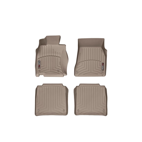 WeatherTech Custom Fit FloorLiners compatible with 2008-2012 Lexus LS - 1st & 2nd Row (2-pc. Rear Liner), Tan