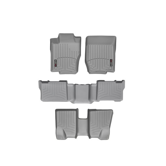 WeatherTech Custom Fit FloorLiners compatible with 2007-2012 Mercedes GL-Class - Complete Set (1st, 2nd, & 3rd Row), Grey