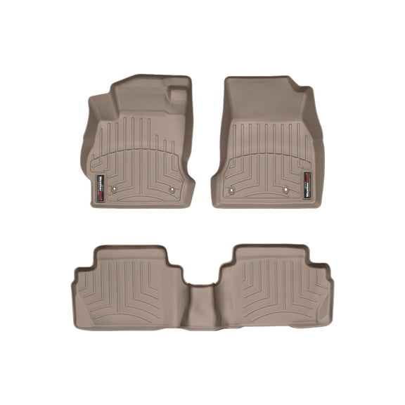WeatherTech Custom Fit FloorLiners compatible with 2007-2014 Mazda MAZDA2 - 1st & 2nd Row, Tan