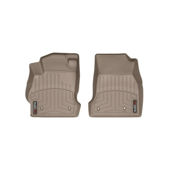 WeatherTech Custom Fit FloorLiners compatible with 2007-2014 Mazda MAZDA2 - 1st Row (Driver & Passenger), Tan
