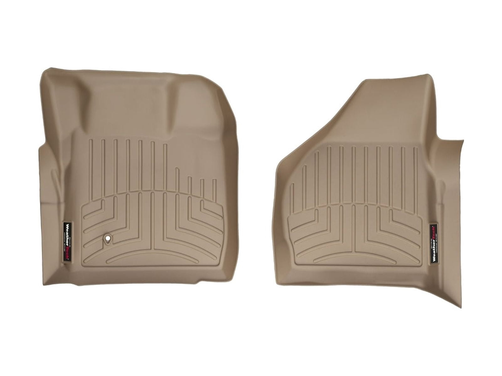WeatherTech Custom Fit FloorLiners compatible with 2008-2010 Ford Super Duty - 1st Row (Driver & Passenger), Tan
