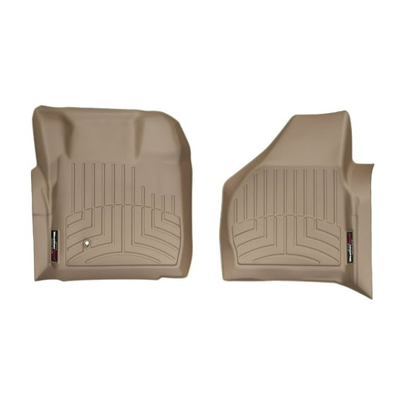 WeatherTech Custom Fit FloorLiners compatible with 2008-2010 Ford Super Duty - 1st Row (Driver & Passenger), Tan