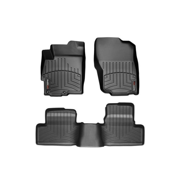 WeatherTech Custom Fit FloorLiners compatible with 2008-2017 Mitsubishi Lancer - 1st & 2nd Row, Black