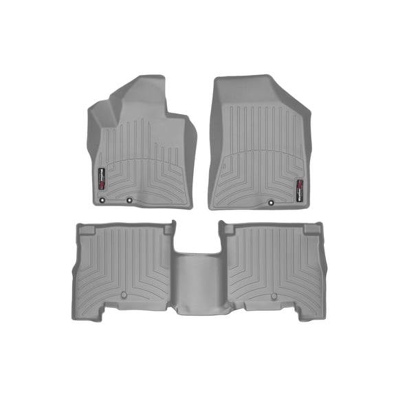 WeatherTech Custom Fit FloorLiners compatible with 2009-2009 Hyundai Santa Fe - 1st & 2nd Row, Grey