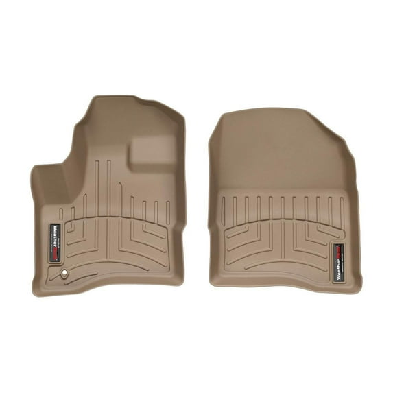 WeatherTech Custom Fit FloorLiners compatible with 2009-2010 Lincoln MKS - 1st Row (Driver & Passenger), Tan