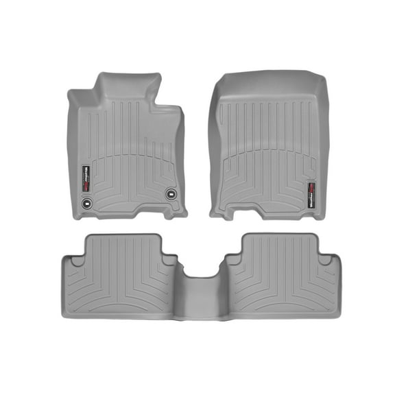 WeatherTech Custom Fit FloorLiners compatible with 2009-2014 Acura TSX - 1st & 2nd Row, Grey